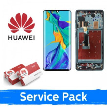 Ekranas skirtas Huawei P30 Pro su rėmeliu / Black / (Service Pack)