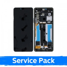 Ekranas skirtas Sony Xperia 10 III mėlynas su rėmeliu (Service Pack)