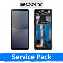 Ekranas skirtas Sony Xperia 10 V juodas su rėmeliu (Service Pack)