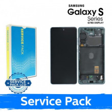 Ekranas skirtas Samsung G780 S20 FE (G781 S20 FE 5G) su rėmeliu / Cloud Mint Green / (Service Pack)