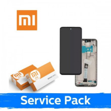 Ekranas skirtas Xiaomi Redmi 9T / Poco M3 juodas su rėmeliu (Service Pack)