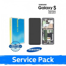 Ekranas skirtas Samsung G988 S20 Ultra su rėmeliu / Cloud White / (Service Pack)