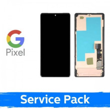 Ekranas skirtas Google Pixel 7 Pro juodas su rėmeliu (Service Pack)