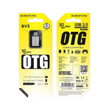 Adapter Borofone BV3 Type-C OTG gray