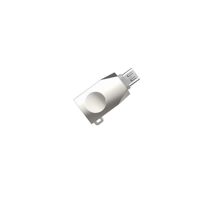 Adapter Hoco UA10 MicroUSB to USB-A gray