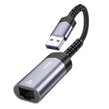 Adapter Hoco UA26 USB-A to RJ45 (1000 Mbps) gray