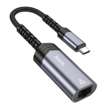 Adapter Hoco UA26 USB-C to RJ45 (1000 Mbps) gray