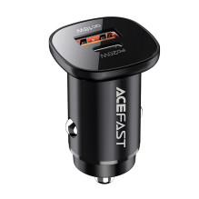 Car charger Acefast B1 Mini 38W USB-C+USB-A black