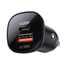 Car charger Acefast B1 Mini 38W USB-C+USB-A black