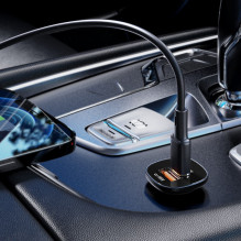 Automobilinis įkroviklis Acefast B1 Mini 38W USB-C+USB-A juodas