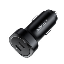 Automobilinis įkroviklis Acefast B2 72W 2xUSB-C juodas