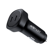 Automobilinis įkroviklis Acefast B2 72W 2xUSB-C juodas