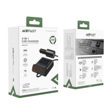 Automobilinis įkroviklis Acefast B8 90W Car HUB 3xUSB-A / Type-C juodas