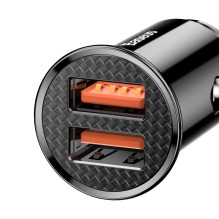 Car charger Baseus Circular 30W 2xUSB-A black CCALL-YD01