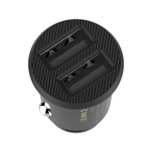 Car charger Baseus Grain (3.1A) with 2 USB ports black CCALL-ML01