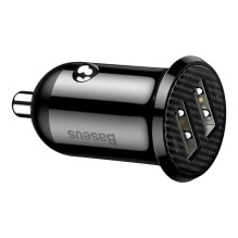 Automobilinis įkroviklis Baseus Grain Pro 2xUSB-A 4.8A juodas CCALLP-01