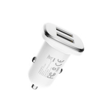 Car charger Borofone BZ12 with 2 USB connections (2.4A) white