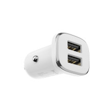 Car charger Borofone BZ12 with 2 USB connections (2.4A) white