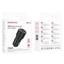 Car charger Borofone BZ19B 2xUSB-A QC3.0 36W black