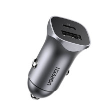 Car charger Ugreen CD130 USB-C / USB-A 30W gray