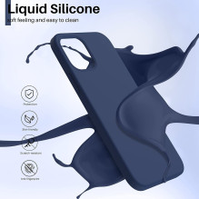 Case Liquid Silicone 1.5mm Apple iPhone 16 Pro dark blue