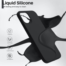 Dėklas Liquid Silicone 1.5mm Xiaomi Redmi A3 juodas