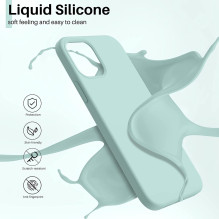 Dėklas Liquid Silicone 1.5mm Xiaomi Redmi A3 mėtinis