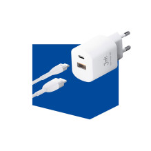 Įkroviklis 3mk HyperCharger 20W 1xUSB-C + 1xUSB-A PD / QC