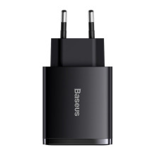 Įkroviklis Baseus Compact Quick Charger 2xUSB / Type-C 30W juodas CCXJ-E01