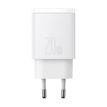 Charger Baseus USB + Type-C 20W white CCXJ-B02