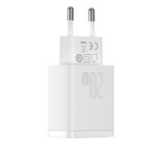 Įkroviklis Baseus USB + Type-C 20W baltas CCXJ-B02