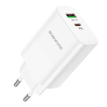 Charger Borofone BN10 Type-C 65W / USB-A 22.5W white