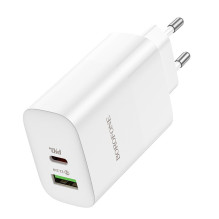 Charger Borofone BN10 Type-C 65W / USB-A 22.5W white