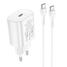 Charger Hoco N22 PD25W + Type-C white