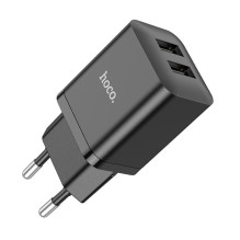 Įkroviklis Hoco N25 2xUSB-A (2.1A) juodas