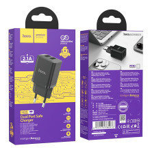 Charger Hoco N25 2xUSB-A (2.1A) black