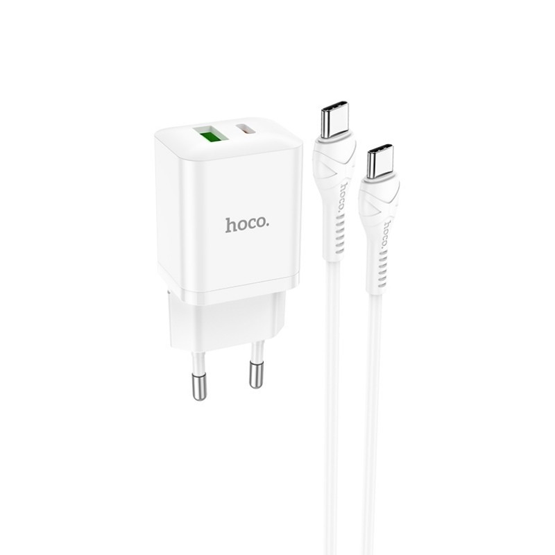 Charger Hoco N28 PD20W+QC3.0 + Type-C white