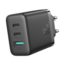 Charger Joyroom JR-TCF10 2xUSB-C / USB-A 32W black