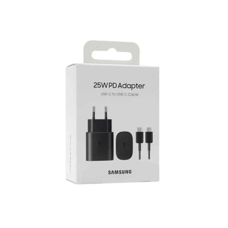 Charger Samsung EP-TA800XBEGWW 25W + Type-C cable 25W black