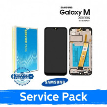 Ekranas skirtas Samsung M115 M11 juodas su rėmeliu (Service Pack)