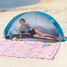 NILS CAMP self-folding beach tent NC3174 Turquoise grey