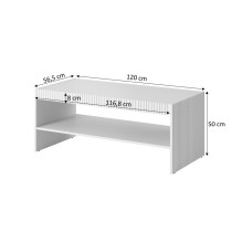 PAFOS bench / table 120x60x50 cm Black matte