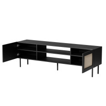 RTV cabinet JUTA 180x39.5x55.5 black + linol calabria