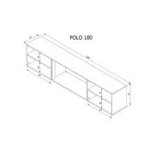 RTV spinta POLO 180x33x39 juoda + židinys juodas