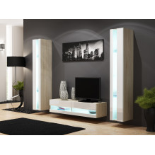 Cama TV stand VIGO NEW 30 / 140 / 40 sonoma / white gloss