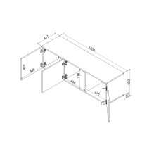 Cama 3D RTV cabinet ALMA 150x41.5xH55 cashmere