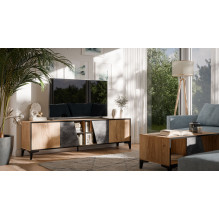 Cama 4D RTV cabinet OVO 180x38xH53 oak / concrete