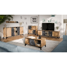 Cama 4D RTV cabinet OVO 180x38xH53 oak / concrete