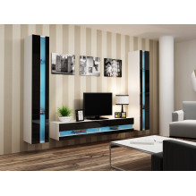 Cama TV stand VIGO NEW 30 / 180 / 40 white / black gloss