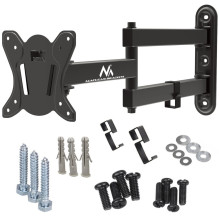 Maclean MC-417 Full Motion TV Monitor Wall Mount 13-32&quot; 30kg max. VESA 100x100 Black Powder Coated Universal Holder